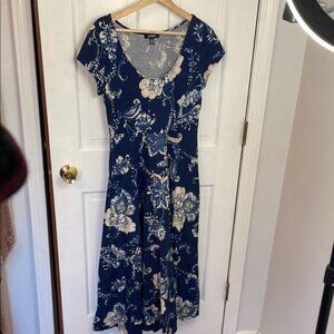 Chaps Blue Floral Women's Dress
